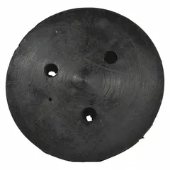 This black rubber pad is a replacement part for machine rollers. It is designed to replace worn pads on compatible Dayton machine roller models. The pad is made of rubber and is intended for use in material handling applications where rollers require periodic pad replacement.