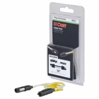 CURT Automotive Electrical Plug: 2-Way, Rubber, 16 ga Wire Gauge, Trailer and Tow Vehicle, Wire (MPN 58021)