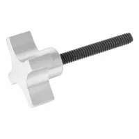 JW WINCO Hand Knob; 4-Prong Knobs: 4 Point, Aluminum w/ Steel Thread, 3/8"-16 Thread, 2.5 in Dia (MPN CKS-2.50-3/8X16-3.00)