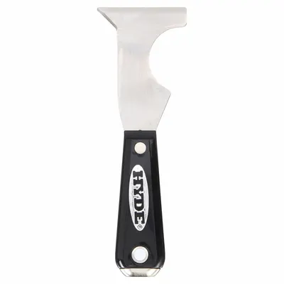 HYDE Painters Tool: Stainless Steel, 2 1/2 in Blade Wd, 3 1/2 in Blade Lg - Corrosion Resistant Painter's Multi-Tools