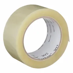 This light-duty acrylic tape from the 3M 302 series is designed for sealing corrugated boxes and cartons in shipping and packaging applications. Each roll measures 2 inches wide by 110 yards long with a 1.6 mil thickness. The clear tape provides reliable closure for lightweight parcels in warehouse and distribution environments. Supplied as a 36-pack.