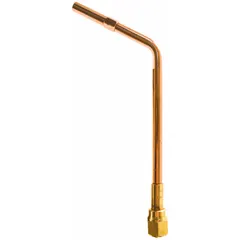 Heating nozzle from the MFA Series, Size 6, with a Tube & Head tip design. Designed for use with acetylene fuel gas. Suitable for brazing, soldering, and localized heating applications in metalworking.