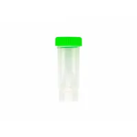 This 30 mL centrifuge tube is made of polypropylene copolymer (PPCO) with a natural body and a green closure. It is graduated and includes a cap. Suitable for general laboratory centrifugation applications requiring chemical resistance and clarity