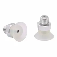 SCHMALZ Vacuum Pad Assembly: Flat, 1/8 in NPT Vacuum Port, 2.6 mm Pad Dia, Clear, 15.3 mm Pad Ht (MPN 10.01.01.15012)