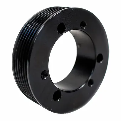 Dayton PolyV: 6J236JA, 6 Groove, 2.36 in OD, Bushed Bore, JA, Quick Detachable - Bushed-Bore Cast-Iron V-Belt Pulleys