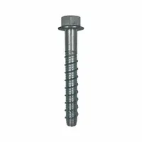 MKT FASTENING Screw Anchor: 4 in Overall Lg, 1/2 in Dia, Steel, External Hex, Hex, Steel, 5 PK (MPN 4112400)