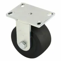ALBION Plate Caster: Rigid, Polyolefin, 6 in Wheel Dia, 2 in Wheel Wd, 7 1/2 in Mounting Ht, Ball (MPN 310NX06528R)