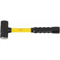 Steel Engineering Hammer: Fiberglass Handle, 4 lb Head Wt, 1 5/8 in Dia, 14 in Overall Lg (MPN 3895401)