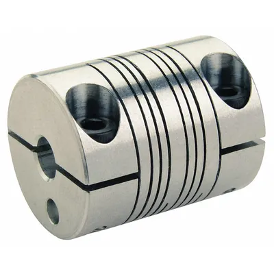 RULAND MANUFACTURING Motion Control Coupling: 3° Angular Misalignment, 3/8 in Bore Dia 1, Inch - High-Precision Clamp-On Beam Shaft Couplings