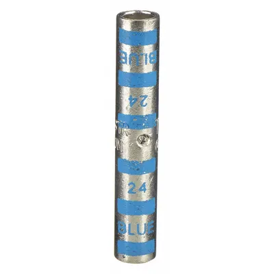 THOMAS & BETTS Open Barrel Splice: 6 AWG Wire Size, Blue Code, 1.75 in - Crimped Butt Splice Compression Connectors