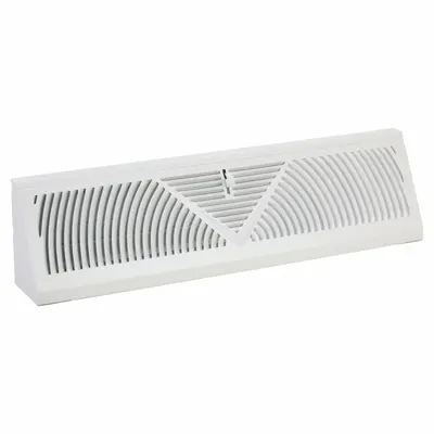 OEM Baseboard Register: Baseboard, 4 1/2 in H, 18 in W, Louvered, Powder Coated - Baseboard Registers