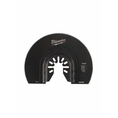 Steel blade with open-back universal OIS mount for oscillating multi-tools. Overall length 2-5/8 in. Designed for fast cutting of PVC materials in plumbing, electrical, and construction applications.