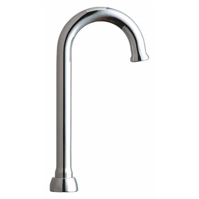 CHICAGO FAUCETS Spout: Spout, Gooseneck, Swivel Spout, Brass, Polished Chrome, Laminar - Gooseneck Faucet Spouts