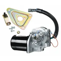 This 12-volt windshield wiper motor is designed for commercial truck applications, specifically for use with International vehicles. It includes a crank, nuts, screws, and wiring connector. The motor has a 1-inch size and is suitable for replacement in fleet and vehicle maintenance