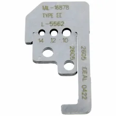 Steel replacement blades for wire strippers, with an overall length of 1 4/5 in. Designed for stripping stranded wire in electrical maintenance and wiring applications.