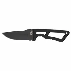 General-purpose fixed blade knife with stainless steel construction. Includes a sheath for safe storage and portability. Suitable for cutting tasks in maintenance, packaging, and utility applications.