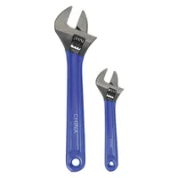 WESTWARD Adjustable Wrench Set: Alloy Steel, Black Phosphate, 15/16 in_1 9/32 in Jaw Capacity (MPN 20PG95)