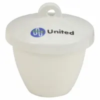 Crucible: 30 mL Capacity - mL, 43 mm Dia, 37 mm Overall Ht, Glazed, Porcelain, Autoclavable (MPN JCT030)