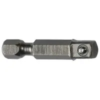 APEX Power Socket Adapter: 3/8 in Output Drive Size, Square, 1 5/8 in Overall Lg, Oiled, 5 PK (MPN EX-370-5PK)