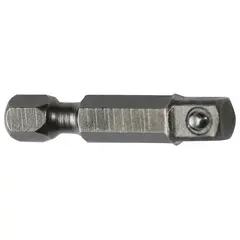 This 5-pack of power socket adapters converts a 1/4" male hex drive to a 3/8" square output drive. Each adapter has an oiled finish and an overall length of 1 5/8 in. Suitable for use with power tools in fastening applications.