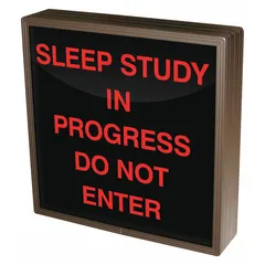 This backlit sign displays a custom message to clearly communicate restricted access in settings where sensitive procedures occur. It provides a highly visible, illuminated warning to prevent interruptions. Designed for indoor use, the sign enhances visibility in low-light conditions.