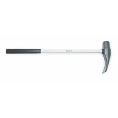 This bead breaking wedge is made of steel and has an overall length of 18 inches. It is designed for use on agricultural tires to separate tire beads from rims during tire repair or replacement.