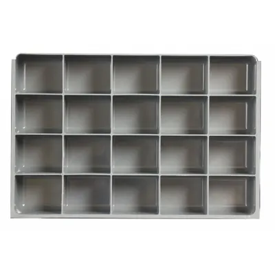 DURHAM MFG Compartment Drawer Insert: 13 3/8 in x 9 1/4 in x 2 in, 2 1/2 in x 2 13/64 in - Inserts for Small Compartmented Boxes