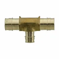 UPONOR Barbed Tee: 3/4 in ID x 3/4 in ID x 1 in ID Size, Barbed x Barbed x Barbed x Barbed, Brass (MPN LF4707710)