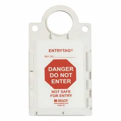 Tag: No Header, 6 in Wd, 11 1/4 in Ht, Red/White, Rectangle, Plastic, Indoor/Outdoor, English, 10 PK (MPN ENT-ETSH157). Key specifications — Material: Plastic.