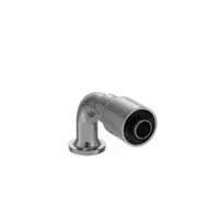 PARKER Hydraulic Crimp Fitting: Steel x Steel, 90° Elbow, -20 For Hose Dash Size, Genderless, Swivel (MPN 14N77-24-20)