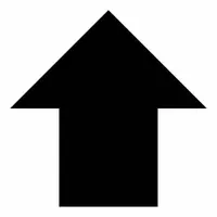 Floor Marking Shape: Arrow, Solid, Black, No Legend, 5 1/2 in x 5 1/2 in, 50 mil Tape Thick, 50 PK (MPN Arw5.5BLK)
