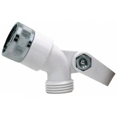 SPEAKMAN Showerhead Adapter with Hoop: Plastic, Polished Chrome Finish - Flexible Hose Adapters for Handheld Showerheads