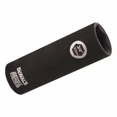 SAE 6-point deep impact socket with 1/2" drive and 3/4" socket size, 3" overall length. Black phosphate finish. For use with impact wrenches on hex fasteners in automotive, construction, and maintenance applications.