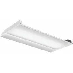 This 2 ft. x 4 ft. LED center-basket troffer delivers 3000 lumens at 3500K with a power draw of 23 W. It operates on 120 to 277V AC and is designed for recessed installation in standard ceiling grids. Suitable for general ambient lighting in commercial spaces such as offices, schools, and retail environments.