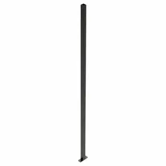 The HUSKY RACK & WIRE Line Post V5510 is a 10 ft high vertical support post for Quick-Assemble Woven-Wire Partition systems. Constructed from steel with a black powder-coated finish, it serves as a structural component in industrial partitioning applications such as storage enclosures, tool cribs, and machine guarding.