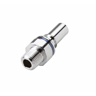 CPC Quick Connection Coupling: Straight, 1/4 in Pipe Size, Cool Blue - Chrome-Plated Brass Quick-Disconnect Tube Fittings