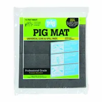 PIG Sorbent Pad: 8 1/2 oz Volume Absorbed Per Pad, 19 in x 15 1/2 in Pad Size (L x W), Box, 15 PK (MPN 25101)