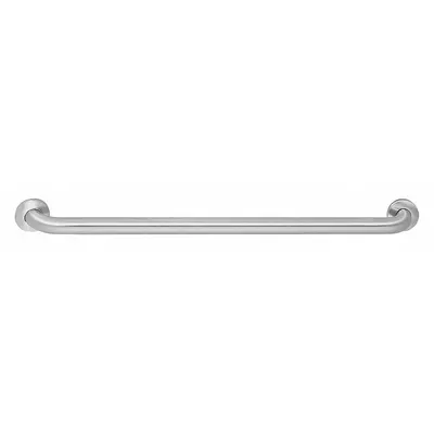 BRADLEY Wall Grab Bar: Straight, 32 in Lg, 1 1/2 in Dia, Stainless Steel, Satin - Standard Grab Bars