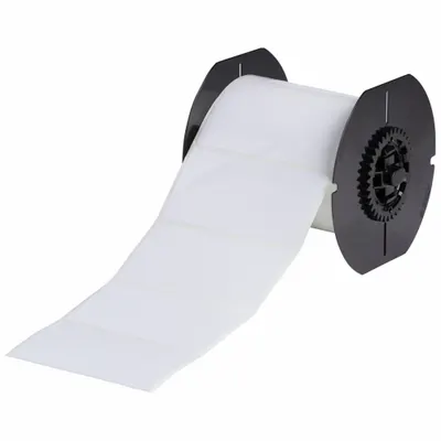 BRADY Pre-Cut Label Stock Roll: 2 in x 4 in, Acrylic, Permanent Adhesive, 500 Labels - Brady Thermal Transfer Precut Label Rolls
