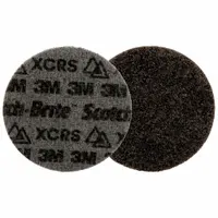 Ceramic extra coarse disc for cool-cutting removal of coatings on various materials. Hook-and-loop backing for quick attachment. Suitable for surface conditioning tasks such as cleaning, blending, and finishing on metal, wood, and composites. Pack of 100 discs