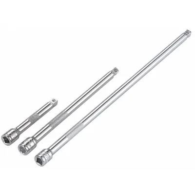 WESTWARD Socket Extension Set: 1/4 in Input Drive Size, 1/4 in Output Drive Size - Wobble Hand Socket Extension Sets