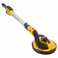 This cordless drywall sander features a 9-inch hook-and-loop disc and variable speed control for sanding drywall joints and surfaces. With a 49-inch overall length, it is suitable for overhead and wall sanding tasks. Bare tool, compatible with the 20V MAX* battery system.
