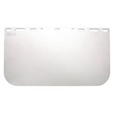 CONDOR Face Shield Visor: 15 1/2 in Overall Wd, 8 in Overall Ht, Clear, Uncoated - General Purpose Replacement Visors