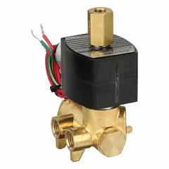 This 4-way/2-position configurable solenoid valve from REDHAT features a 1/4 in pipe size and operates on 110V AC. The explosion-proof/watertight coil enclosure allows use in hazardous environments. Suitable for controlling air or compatible fluids in pneumatic and process control systems.