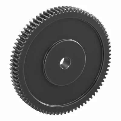 KHK GEARS Hubless Spur Gear: Module m 2, 80 Teeth, 18 mm Bore Dia, Black Oxide Coated Carbon Steel - Hubless Metric Spur Gears