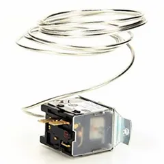 This ICE-O-MATIC defrost thermostat is designed for use in ice machines. It opens the switch at 31°F and closes at 47°F to regulate the defrost cycle. Compatible with Ice O Matic CF series ice makers.