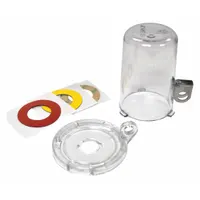 BRADY Push Button Lockout: For 0.63 in Max Button Dia, Clear, 3.13 in x 2.5 in x 2.5 in (MPN 139794)