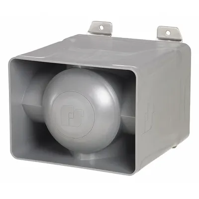 FEDERAL SIGNAL Electronic Horn, 120-240V AC, Gray, Indoor/Outdoor, EHORN-120-240 - Horn Alarms
