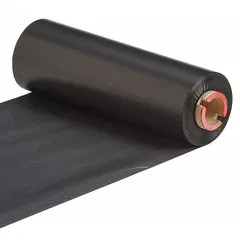 Black wax/resin ribbon for thermal transfer printing on compatible THT 1" core printers and BBP12 printer series. UL Recognized and chemical-resistant for durable labels in industrial identification, asset tracking, and safety signage applications.