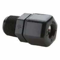 PARKER Compression Fitting Adapter: 1/4 in OD Size, Compression x NPTF, Polypropylene (MPN P4MC6)